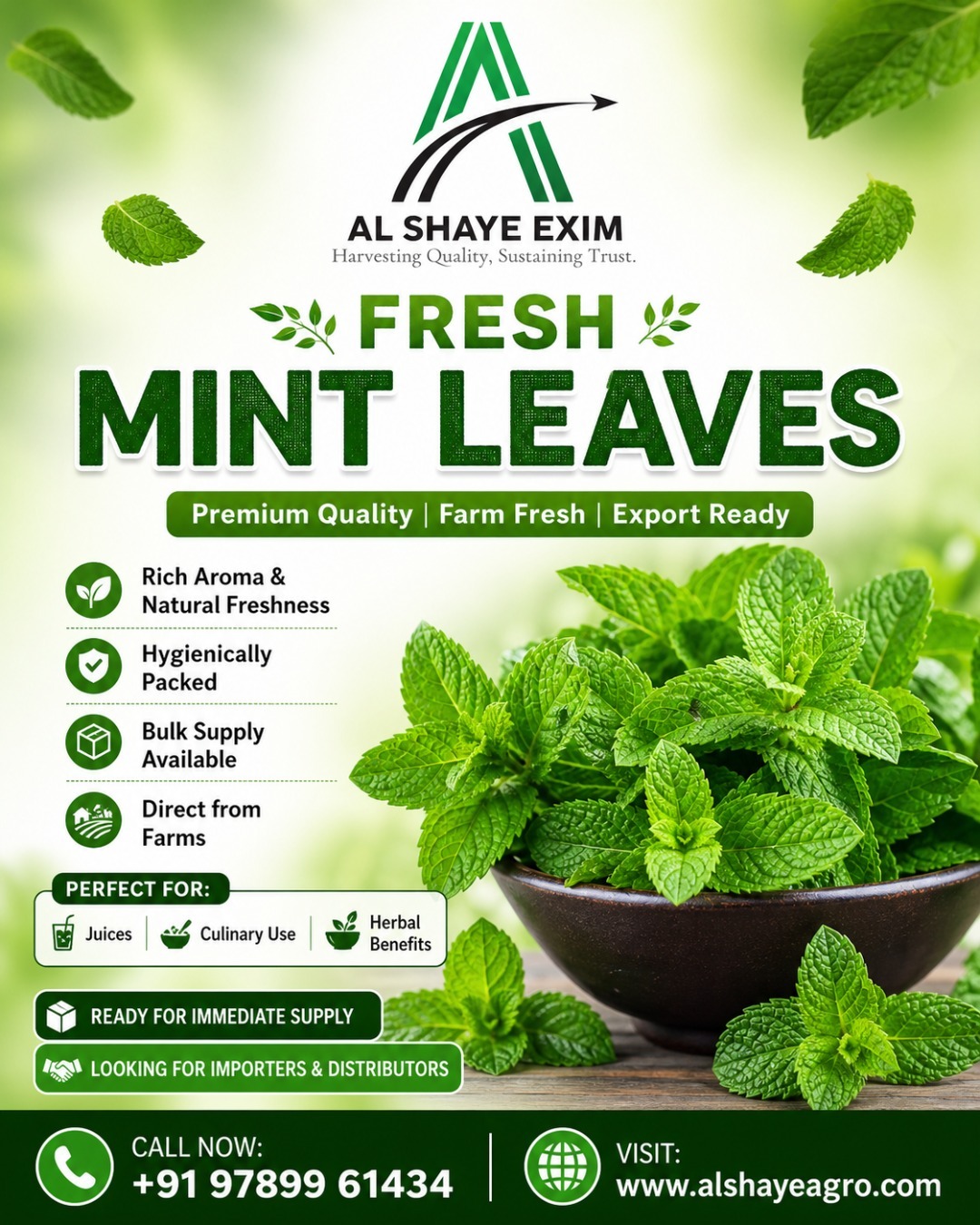 Freshness you can trust, quality you can export! 